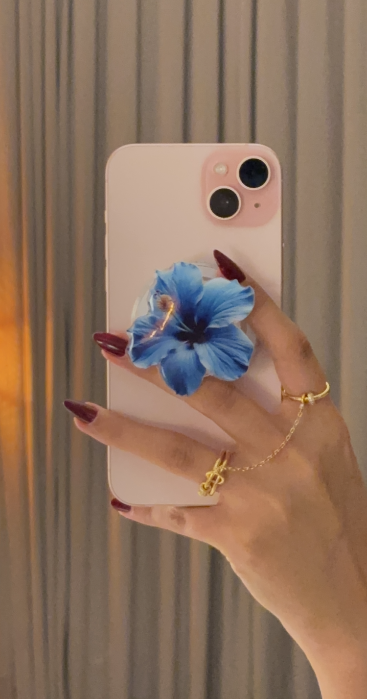 Phone Grip Blue Hibiscus