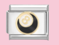 Silver Eight Ball Charm
