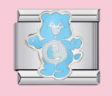 Silver Blue Care Bear Charm