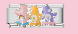 Silver Care Bears Trio Charm