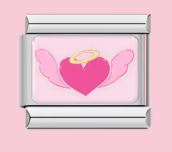 Silver Heart With Wings Charm
