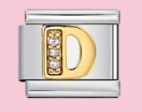 Silver Letter D Charm
