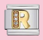 Silver Letter R Charm
