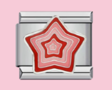 Silver Red Star Charm